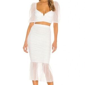Camila Coelho Skirt ONLY - never worn! Size large in white!